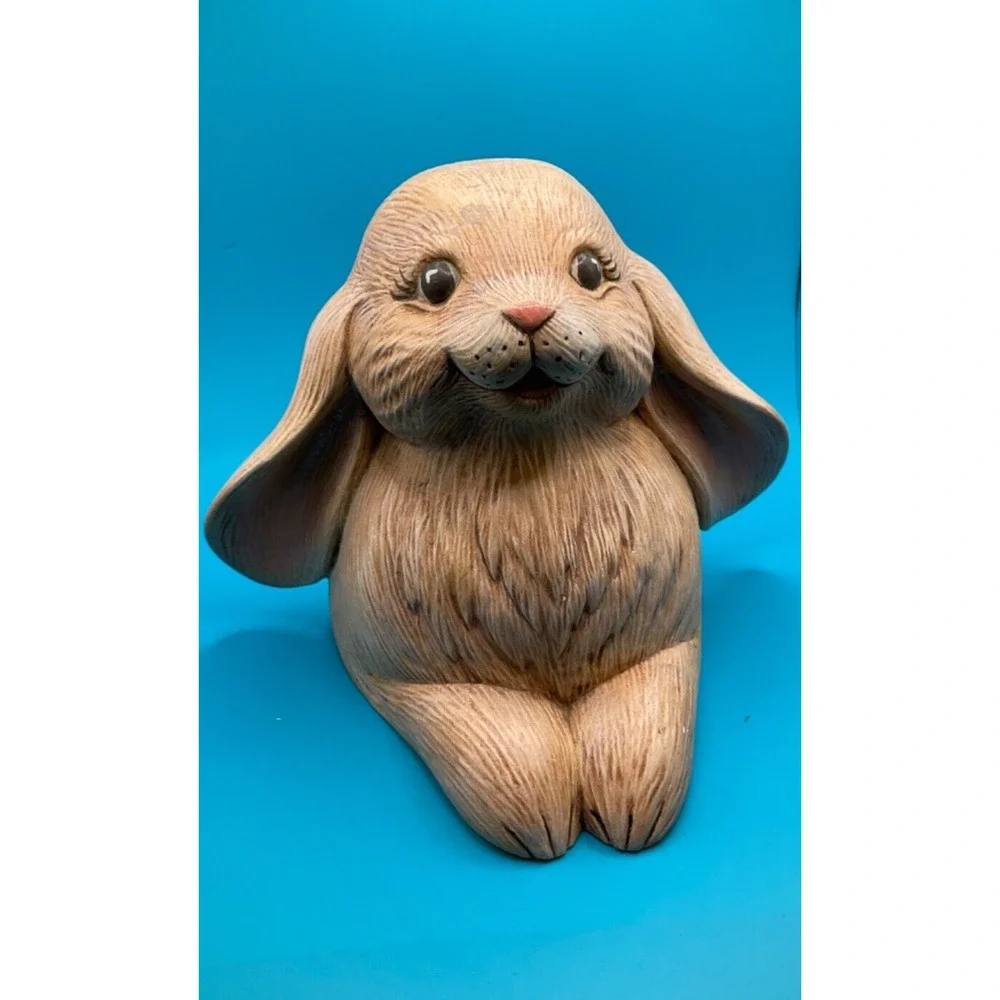 Long Ear Bunny Rabbit‎ Ceramic 1997 Handmade Vintage Easter Spring